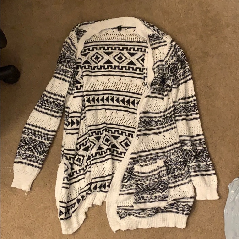 patterned cardigan